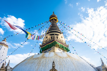 Monkey temple (Swayambhunath Stupa) in Kathmandu, Nepal