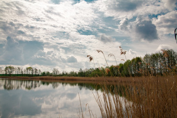 clouds over the lake