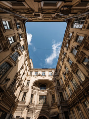 Fototapeta premium Empty Moscow streets during the quarantine lockdown in April 2020