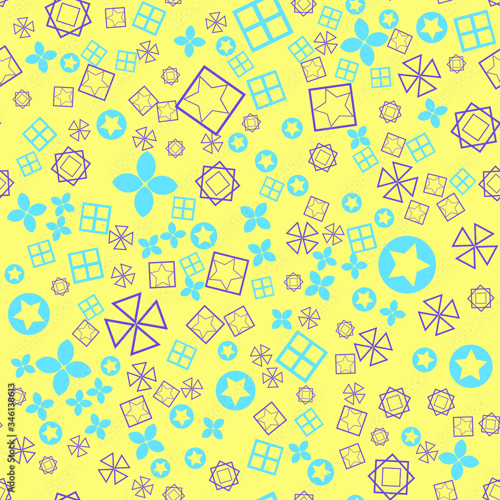 Poster abstract geometric pattern. multicolor figures. texture for print and banner. flat style
