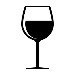 Wine glass icon isolated on white background