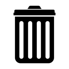 Bin icon isolated on white background