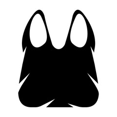 Plastic bag isolated on white background