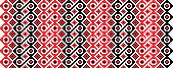 Traditional Romanian folk art knitted embroidery pattern
