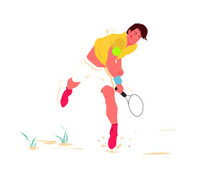 tennis player vector illustration