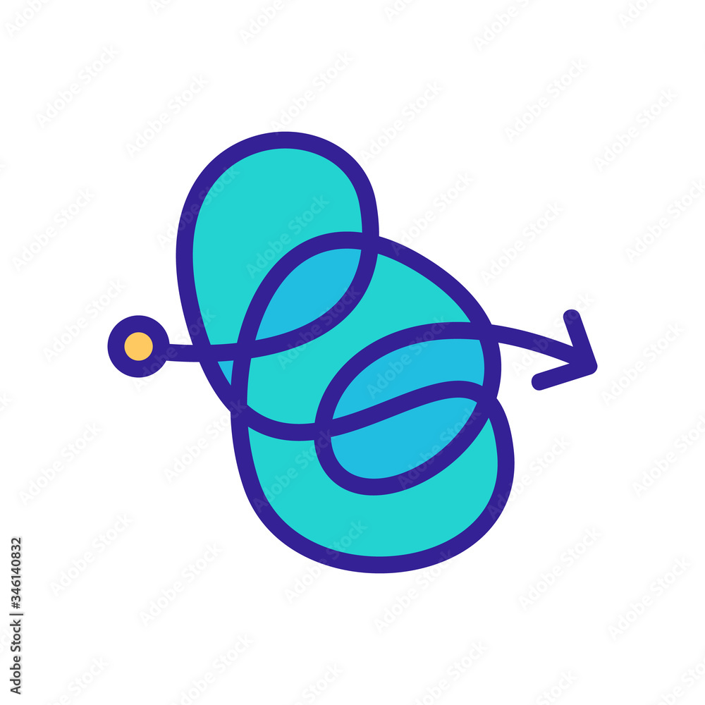 Poster arrow node icon vector. arrow node sign. color symbol illustration
