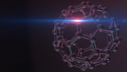 DNA in color background and various material, 3d render illustration