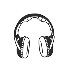 Hand drawn interior objecton white background.Vector Cozy Line Illustration. Creative art work. Doodle drawing headphones