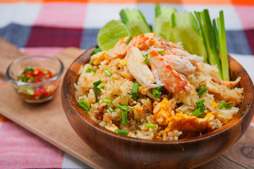 Crab Fried Rice - Fried rice thai style Asia Thailand