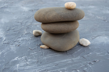 Fototapeta na wymiar Spa stones treatment scene, zen like concepts.