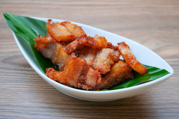Fried Pork Belly with Fish Sauce
