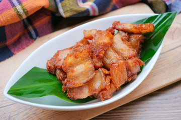 Fried Pork Belly with Fish Sauce