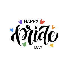 Fototapeta premium LGBT vector illustration. Hand drawn modern brush lettering.