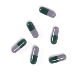 Pills isolated on white background