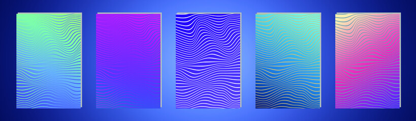 Simple modern covers template design. Geometric figures and colorful gradient background