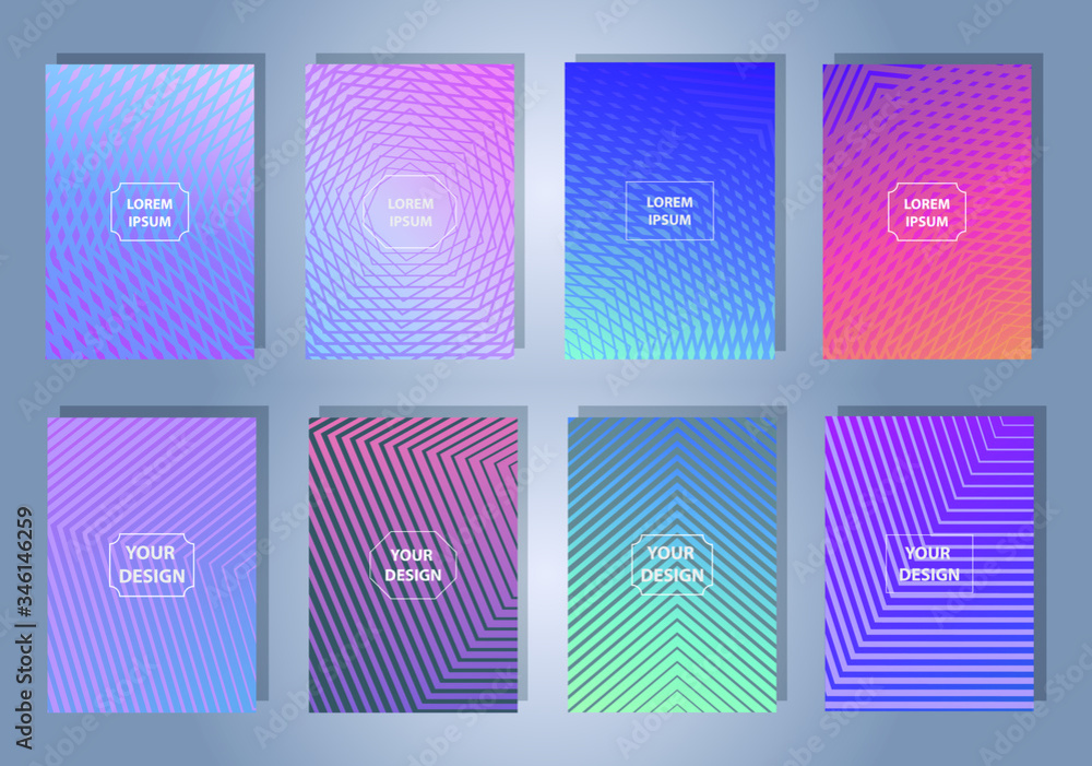 Poster abstract modern background. geometric shapes and lines. colorful gradient vector texture