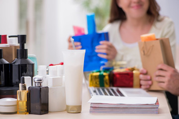 Young couple in network marketing concept