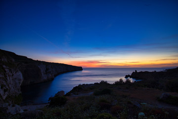 Fototapeta na wymiar Beautiful Sunset At sea. Malta