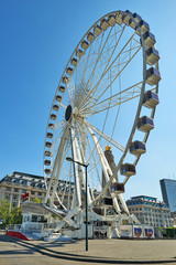 The Big wheel of Belgium on Poelaert square during the confinement period.