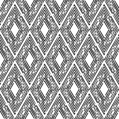 Engraving. Black and white seamless background. Ethnic boho ornament. Seamless background. Tribal motif. Vector illustration for web design or print.