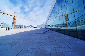 Budowa przy operze w Oslo © Ra