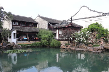 Etang du jardin du maître des filets à Suzhou, Chine	