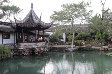 Etang du jardin du maître des filets à Suzhou, Chine	