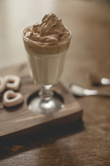 Iced Dalgona Coffee, a trendy fluffy creamy whipped coffee