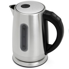modern stainless kettle water boiler isolated on white background