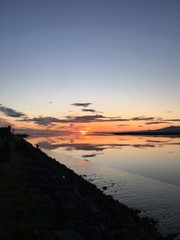 sunset over the sea