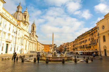 Piazza Navona is a public space in Rome Italy