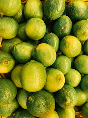 lots of ripe green lime for cooking background food