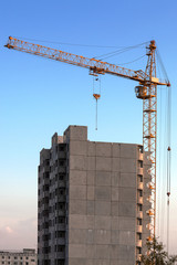 Fototapeta premium crane and building under construction