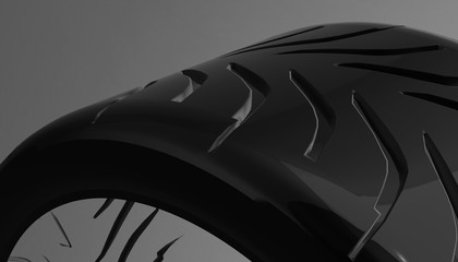 Car tire on white various background. 3d render
