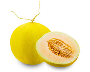 Cantaloupe fruit isolated