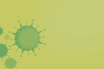 Eine grüne Virus Silhoutte auf grünem Hintergrund.