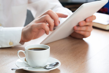 Business man working with tablet computer