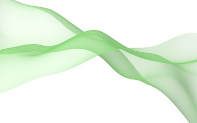 Abstract wave. Scarf. Bright ribbon on white background. Abstract smoke. Raster air background. 3D illustration