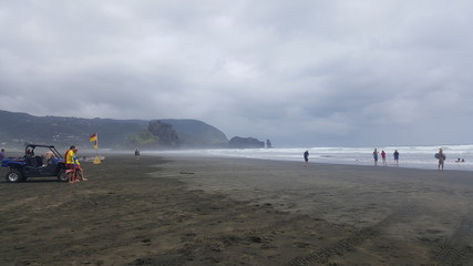 storm on the beach