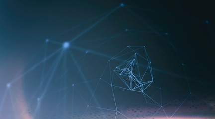 Abstract geometry surfaces, lines and points background, Used as digital wallpaper and technology background.	
