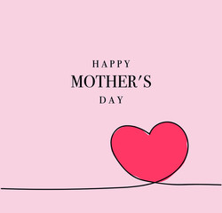 Happy mother day illustration. Floral vector.