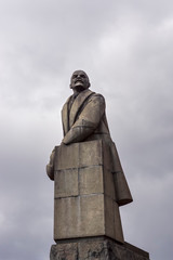 Fototapeta premium Granite monument to leader of world proletariat Vladimir Lenin