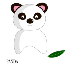 Illustration Panda. Vector illustration cartoon style. Illustration for stickers, postcards, logos. 