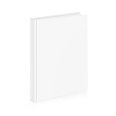 Template of blank cover book isolated on white background. Vector illustration. It can be used for promo, catalogs, brochures, magazines, etc. Ready for your design. EPS10.	