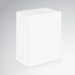 Template of  blank cover set book on grey background. Vector illustration. It can be used for promo, catalogs, brochures, magazines, etc. Ready for your design. EPS10.	