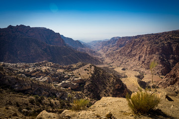 Dana Biosphere Reserve from above, Dana canyon
