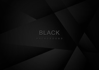 Abstract polygon black background.