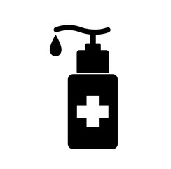 Sanitizer Black Icon ,Isolated On Transparent Background,Vector Illustration EPS10