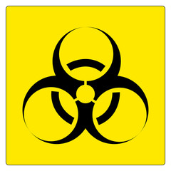 Biological Hazard Symbol, Vector Illustration, Isolate On White Background Label. EPS10