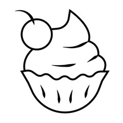 cup cake icon icon isolated vector
